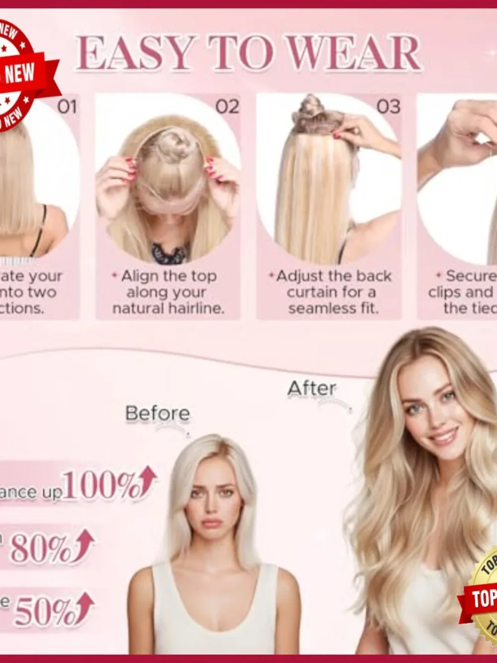 16 Inch Real Human Hair Halo Extensions with Invisible Wire Adjustable Size